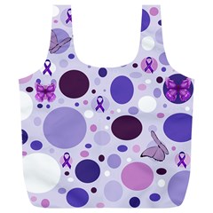 Purple Awareness Dots Reusable Bag (XL) from ArtsNow.com Front