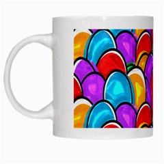 Colored Easter Eggs White Coffee Mug from ArtsNow.com Left