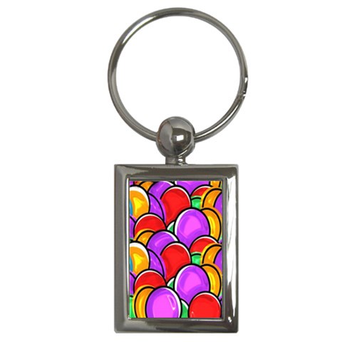 Colored Easter Eggs Key Chain (Rectangle) from ArtsNow.com Front