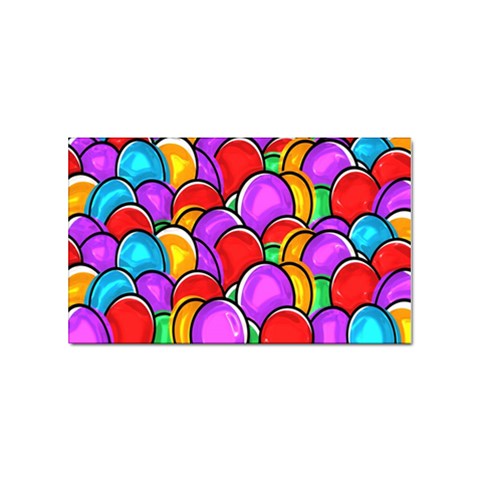 Colored Easter Eggs Sticker (Rectangle) from ArtsNow.com Front