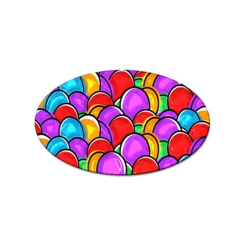 Colored Easter Eggs Sticker 10 Pack (Oval) from ArtsNow.com Front