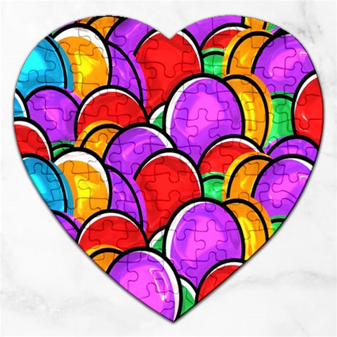 Colored Easter Eggs Jigsaw Puzzle (Heart) from ArtsNow.com Front