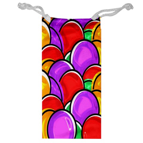 Colored Easter Eggs Jewelry Bag from ArtsNow.com Front