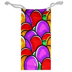 Colored Easter Eggs Jewelry Bag from ArtsNow.com Back