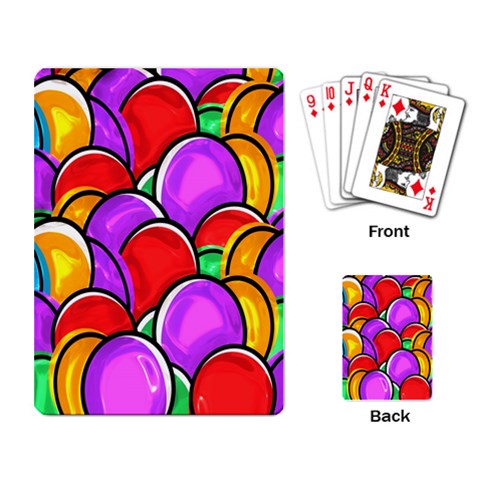 Colored Easter Eggs Playing Cards Single Design from ArtsNow.com Back