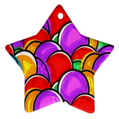 Colored Easter Eggs Star Ornament (Two Sides) from ArtsNow.com Back