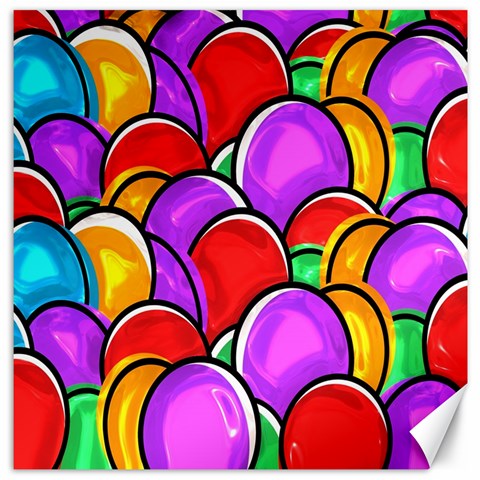 Colored Easter Eggs Canvas 12  x 12  (Unframed) from ArtsNow.com 11.4 x11.56  Canvas - 1