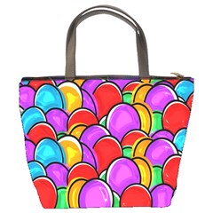 Colored Easter Eggs Bucket Handbag from ArtsNow.com Back