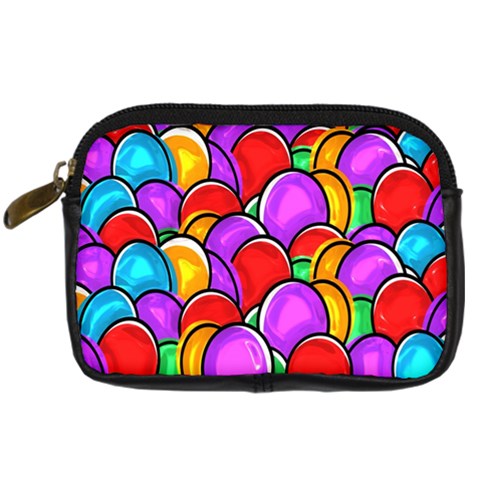 Colored Easter Eggs Digital Camera Leather Case from ArtsNow.com Front