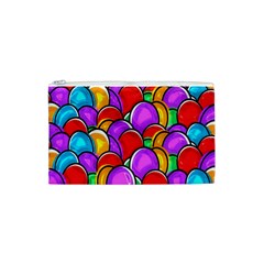 Colored Easter Eggs Cosmetic Bag (Small) from ArtsNow.com Front