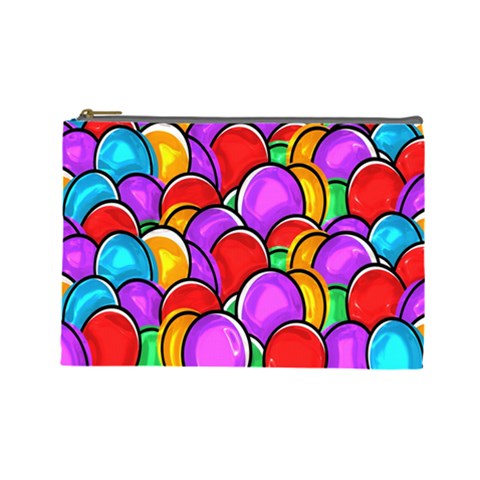 Colored Easter Eggs Cosmetic Bag (Large) from ArtsNow.com Front