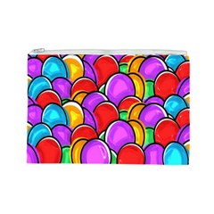 Colored Easter Eggs Cosmetic Bag (Large) from ArtsNow.com Front