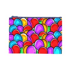 Colored Easter Eggs Cosmetic Bag (Large) from ArtsNow.com Front