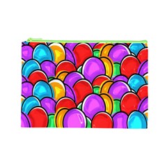 Colored Easter Eggs Cosmetic Bag (Large) from ArtsNow.com Front