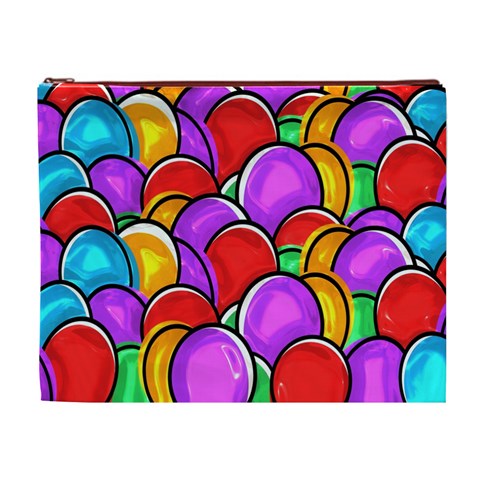 Colored Easter Eggs Cosmetic Bag (XL) from ArtsNow.com Front