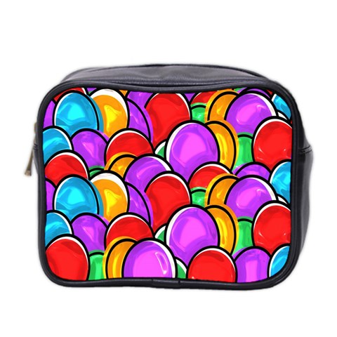 Colored Easter Eggs Mini Travel Toiletry Bag (Two Sides) from ArtsNow.com Front