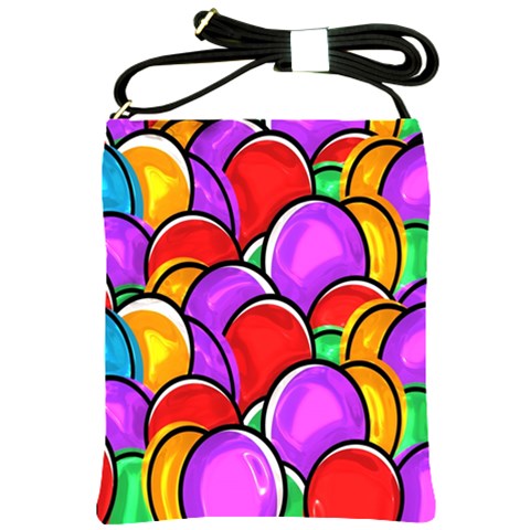 Colored Easter Eggs Shoulder Sling Bag from ArtsNow.com Front