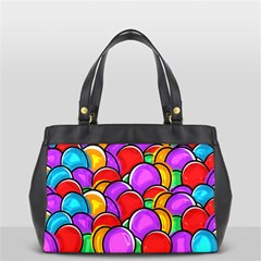 Colored Easter Eggs Oversize Office Handbag (Two Sides) from ArtsNow.com Front