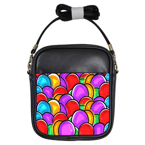 Colored Easter Eggs Girl s Sling Bag from ArtsNow.com Front