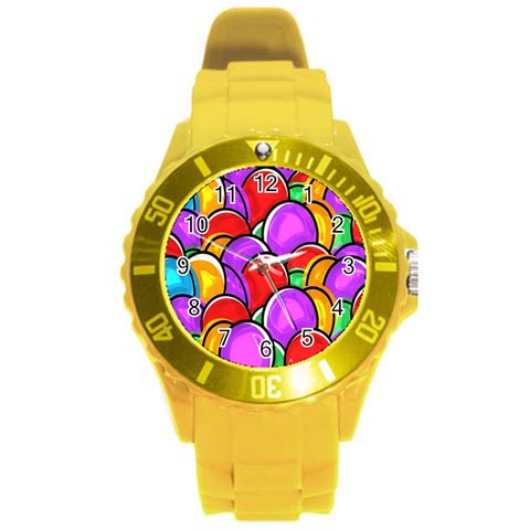 Colored Easter Eggs Plastic Sport Watch (Large) from ArtsNow.com Front