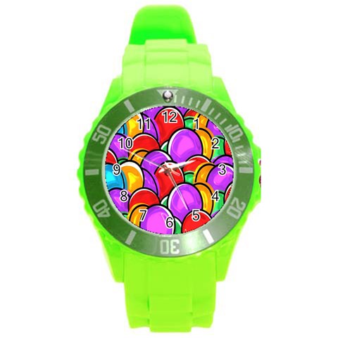 Colored Easter Eggs Plastic Sport Watch (Large) from ArtsNow.com Front