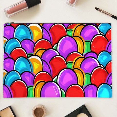 Colored Easter Eggs Cosmetic Bag (XXL) from ArtsNow.com Front