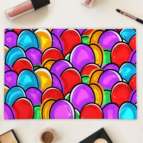 Colored Easter Eggs Cosmetic Bag (XXL) from ArtsNow.com Front