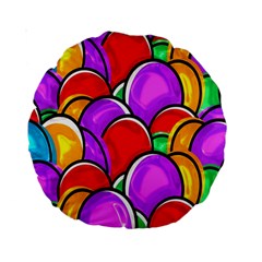 Colored Easter Eggs 15  Premium Round Cushion  from ArtsNow.com Front