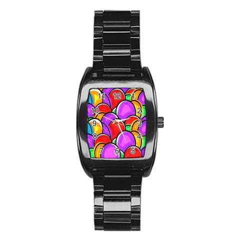 Colored Easter Eggs Stainless Steel Barrel Watch from ArtsNow.com Front