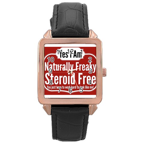 Naturally Freaky Rose Gold Leather Watch  from ArtsNow.com Front