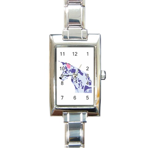 Great Dane Rectangular Italian Charm Watch from ArtsNow.com Front