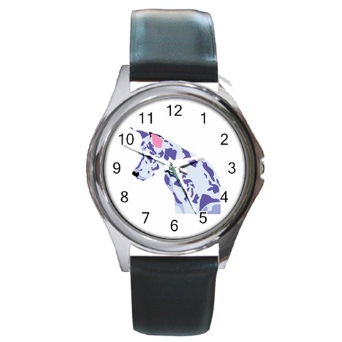 Great Dane Round Metal Watch from ArtsNow.com Front