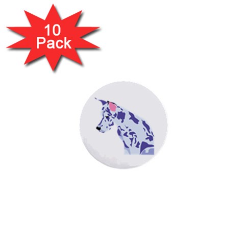 Great Dane 1  Mini Button (10 pack)  from ArtsNow.com Front