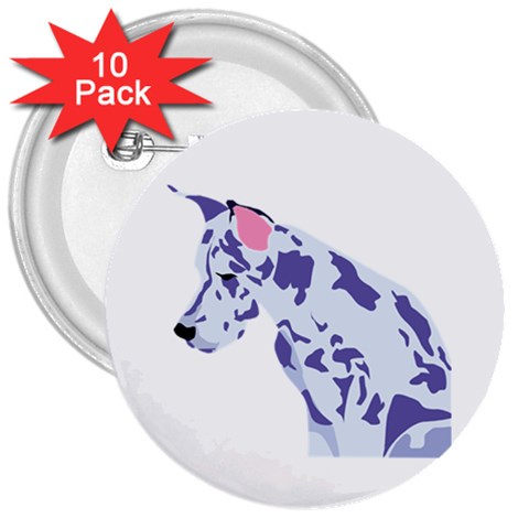 Great Dane 3  Button (10 pack) from ArtsNow.com Front