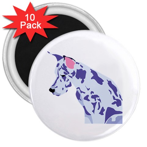 Great Dane 3  Magnet (10 pack) from ArtsNow.com Front