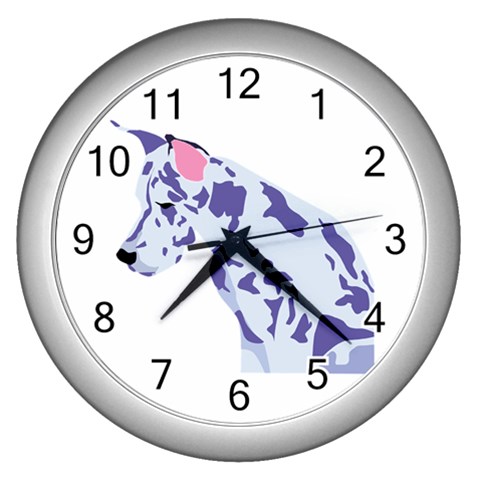 Great Dane Wall Clock (Silver) from ArtsNow.com Front