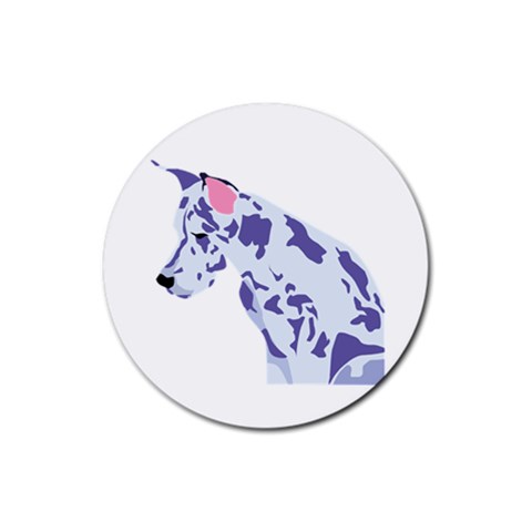 Great Dane Rubber Round Coaster (4 pack) from ArtsNow.com Front