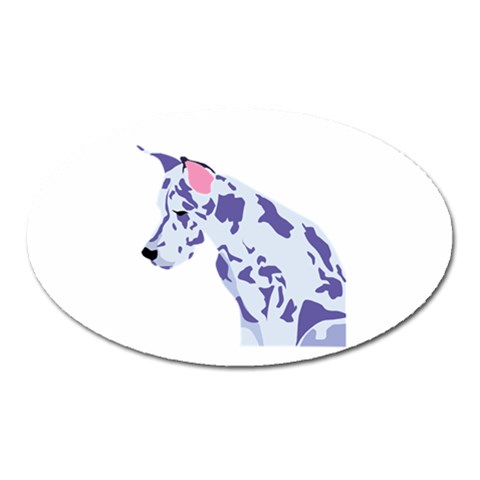 Great Dane Magnet (Oval) from ArtsNow.com Front