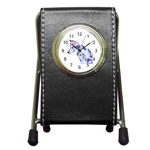 Great Dane Pen Holder Desk Clock from ArtsNow.com Front