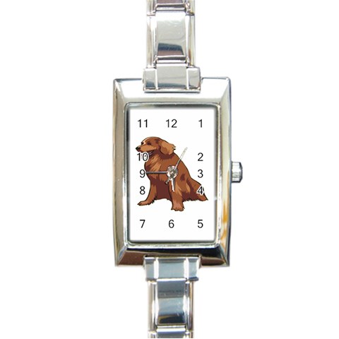 Irish Setter Rectangular Italian Charm Watch from ArtsNow.com Front