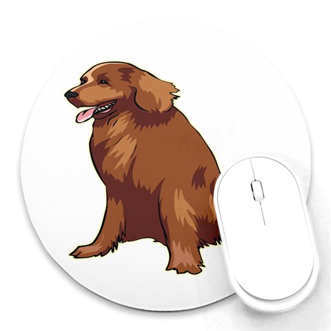 Irish Setter Round Mousepad from ArtsNow.com Front