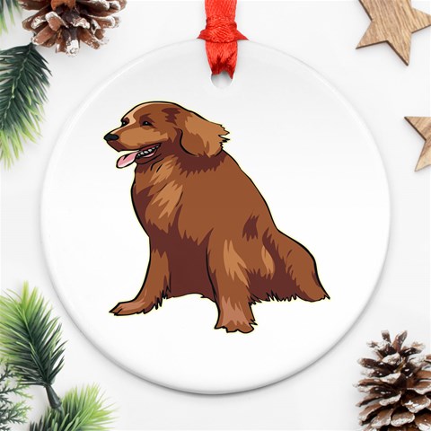 Irish Setter Ornament (Round) from ArtsNow.com Front