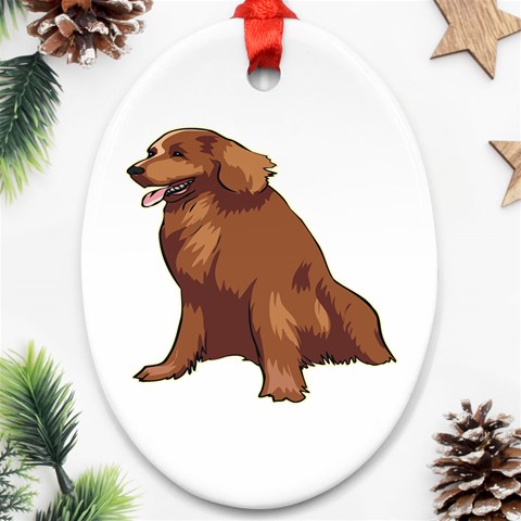 Irish Setter Ornament (Oval) from ArtsNow.com Front