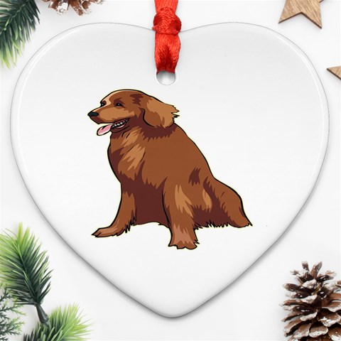 Irish Setter Ornament (Heart) from ArtsNow.com Front