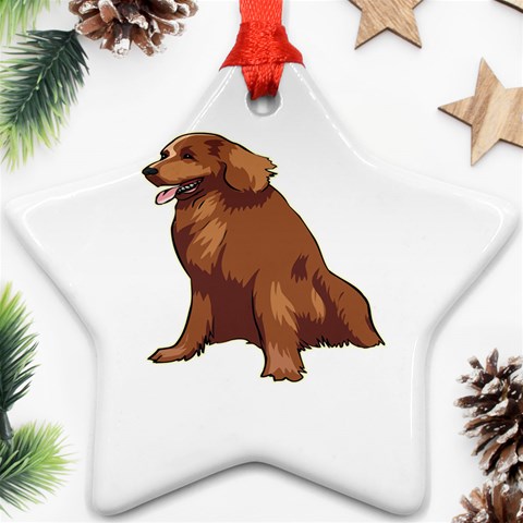 Irish Setter Ornament (Star) from ArtsNow.com Front