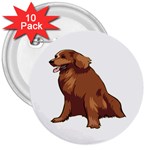 Irish Setter 3  Button (10 pack)