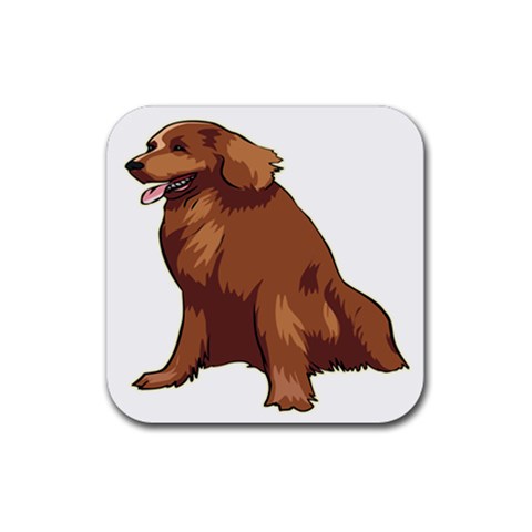 Irish Setter Rubber Coaster (Square) from ArtsNow.com Front