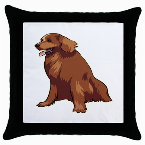 Irish Setter Throw Pillow Case (Black) from ArtsNow.com Front