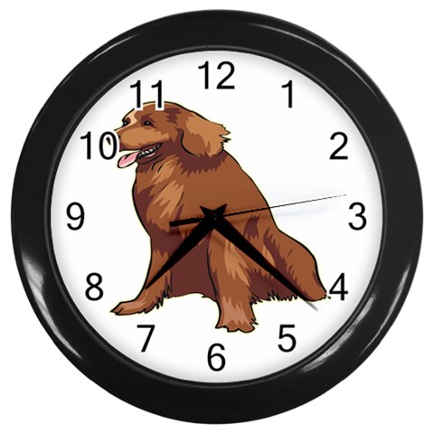 Irish Setter Wall Clock (Black) from ArtsNow.com Front