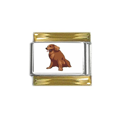 Irish Setter Gold Trim Italian Charm (9mm) from ArtsNow.com Front